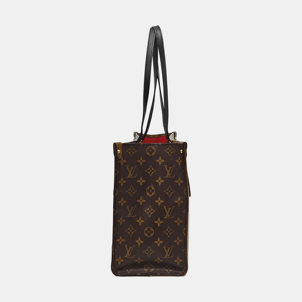 ONTHEGO MM Monogram Coated Canvas Brown