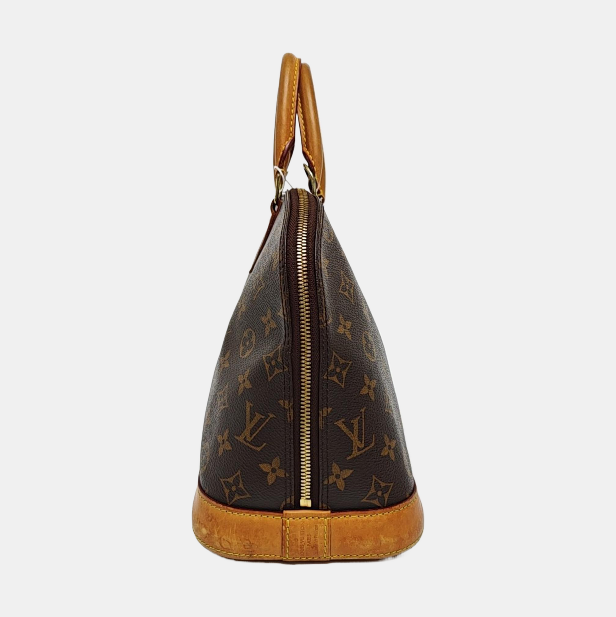 ALMA PM Monogram Coated Canvas Brown