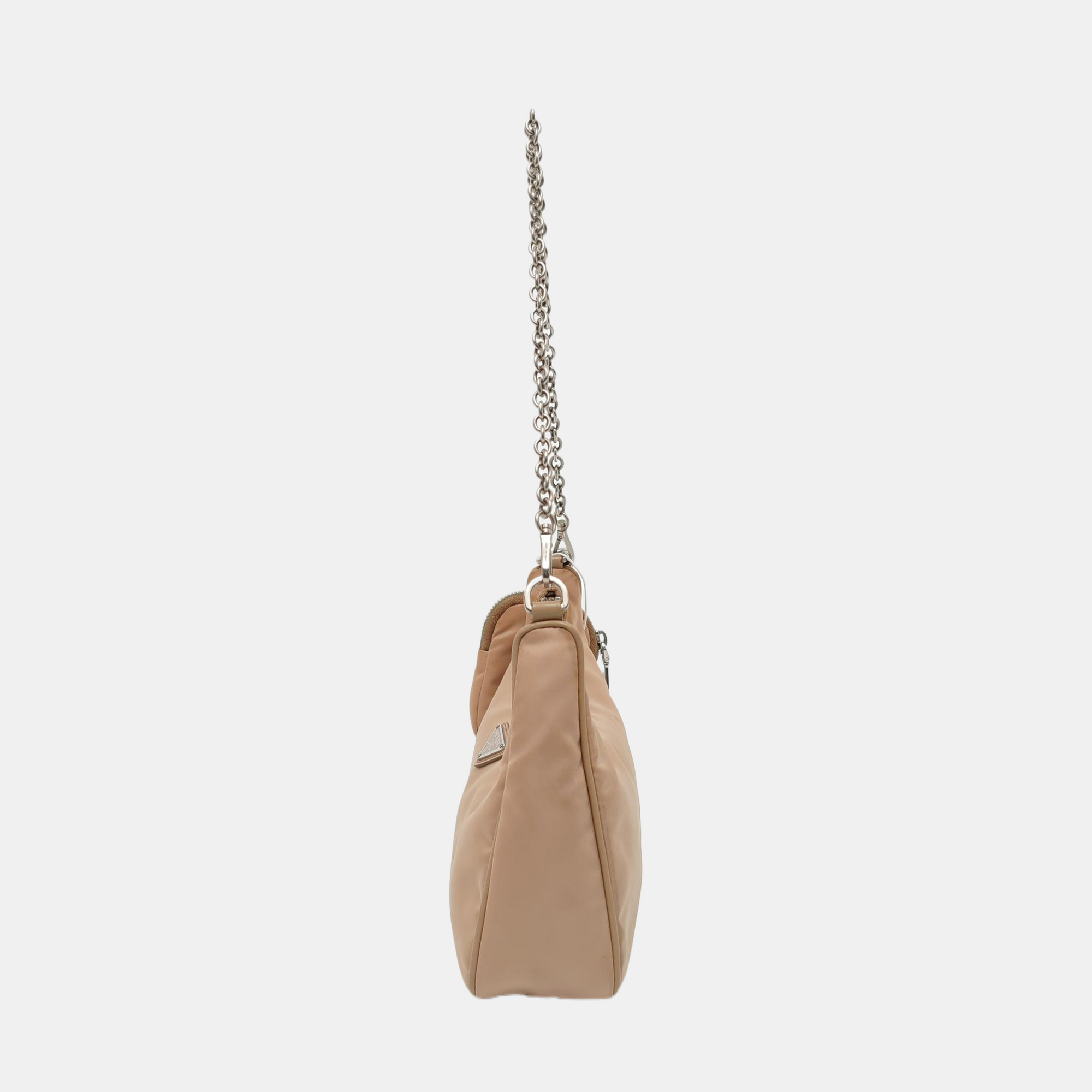 Authenticated pre-owned  Re-Edition2005 Nylon Beige - Shoulder Bag at Looply