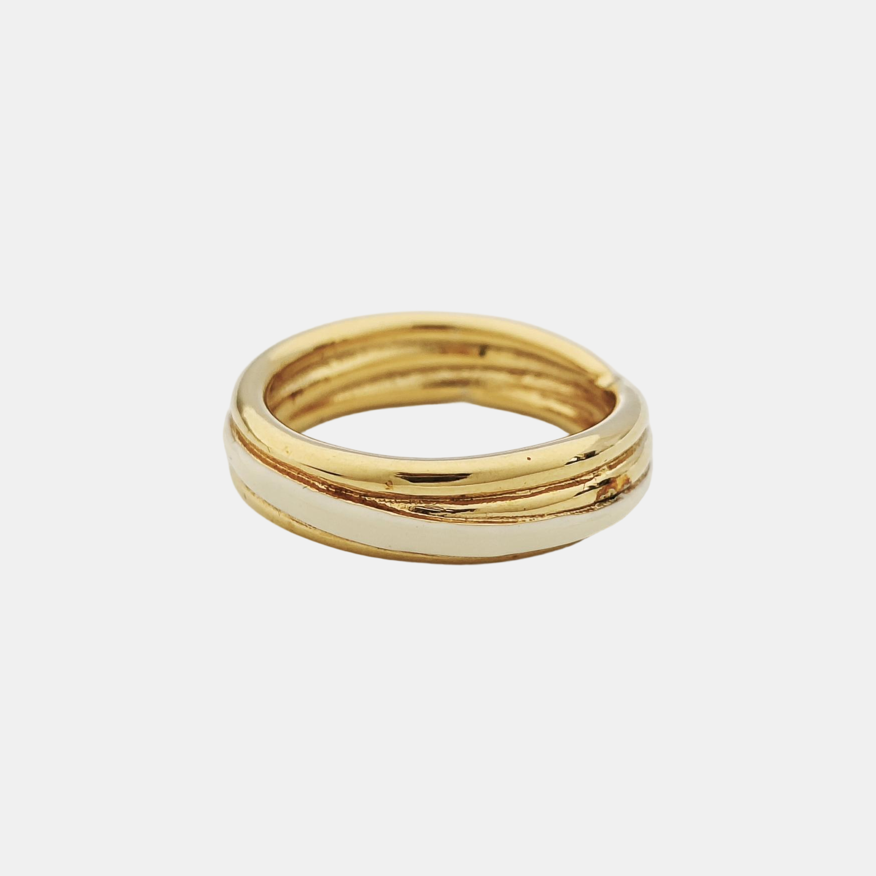 ENTRELACS Brass Gold Ring EU 50
