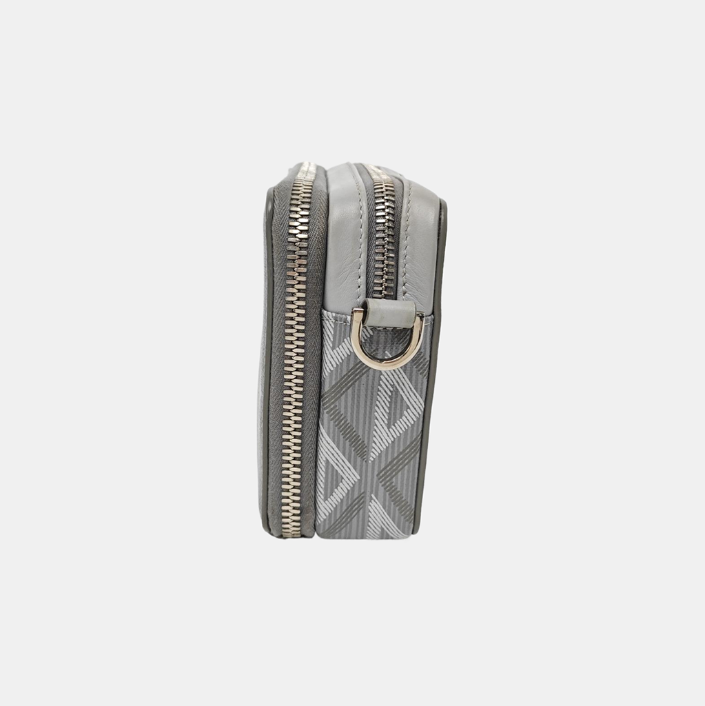 Coated Canvas Shoulder Bag Gray