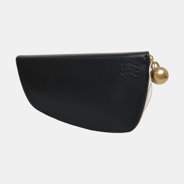 SHIELD Large Lambskin Black Wallet
