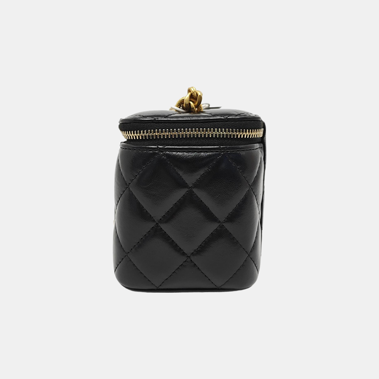 VANITY CASE Small Quilted Lambskin Black