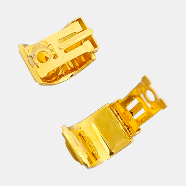 Metal Gold Clip On Earrings