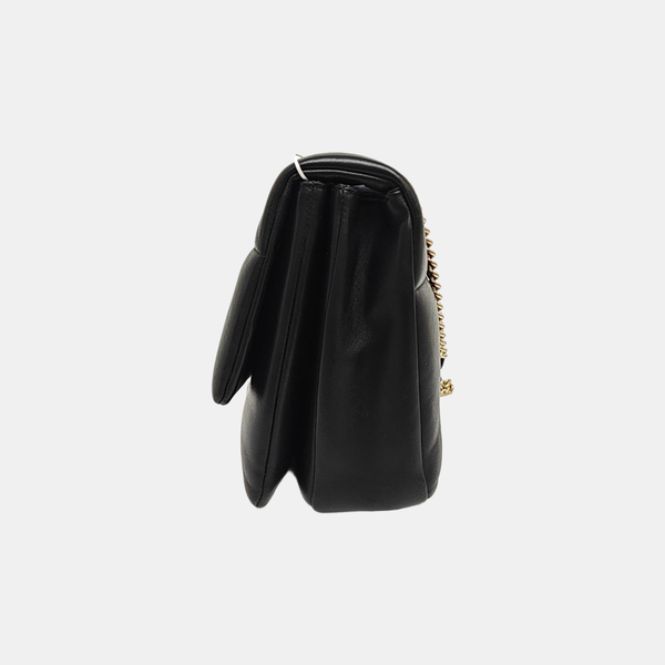 Quilted Calfskin Shoulder Bag Black