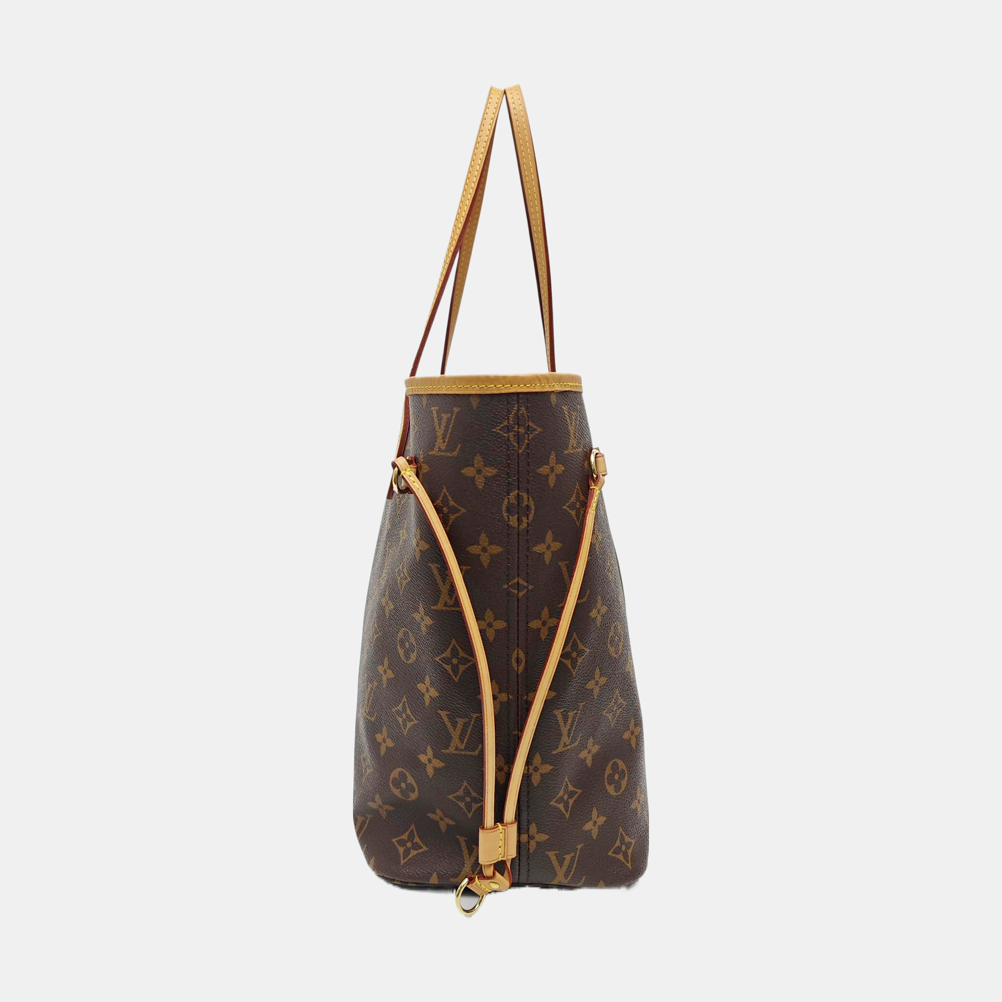 NEVERFULL MM Monogram Coated Canvas Brown