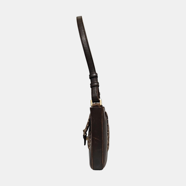 Fabric Shoulder Bag Brown
