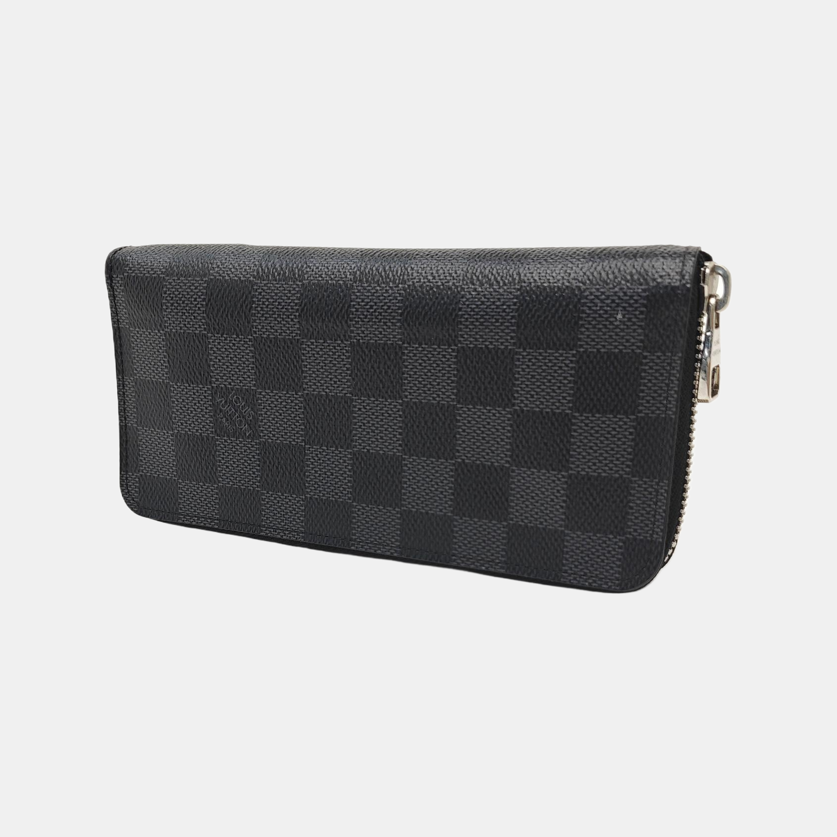 ZIPPY Damier Graphite Coated Canvas Gray