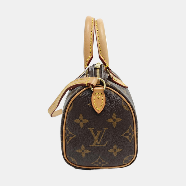 SPEEDY Nano Monogram Coated Canvas Brown