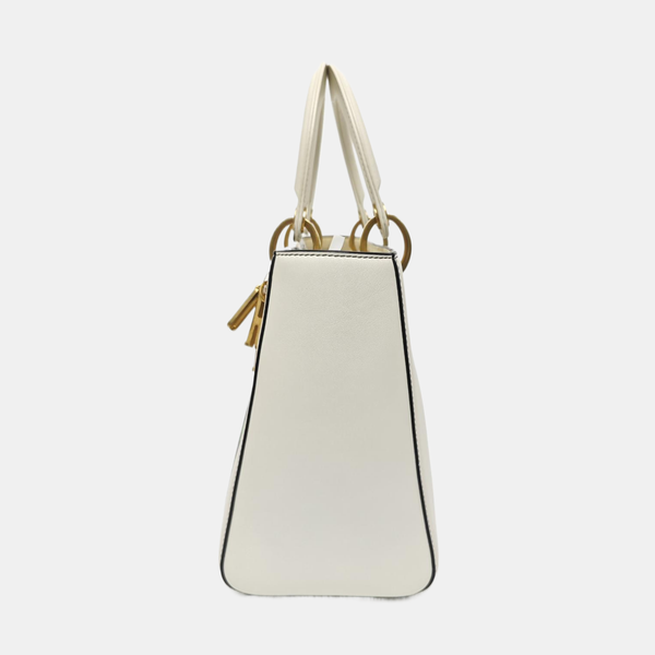 Lady Dior Medium Leather White