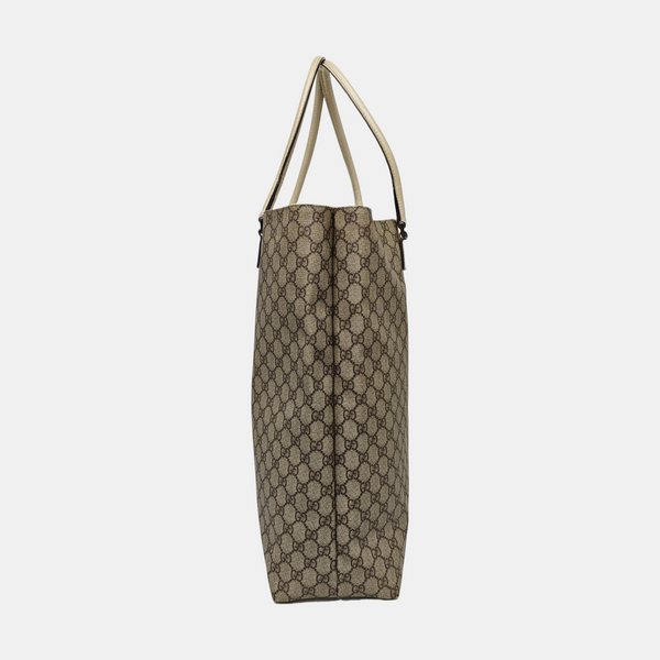 Monogram Coated Canvas Tote Bag Beige
