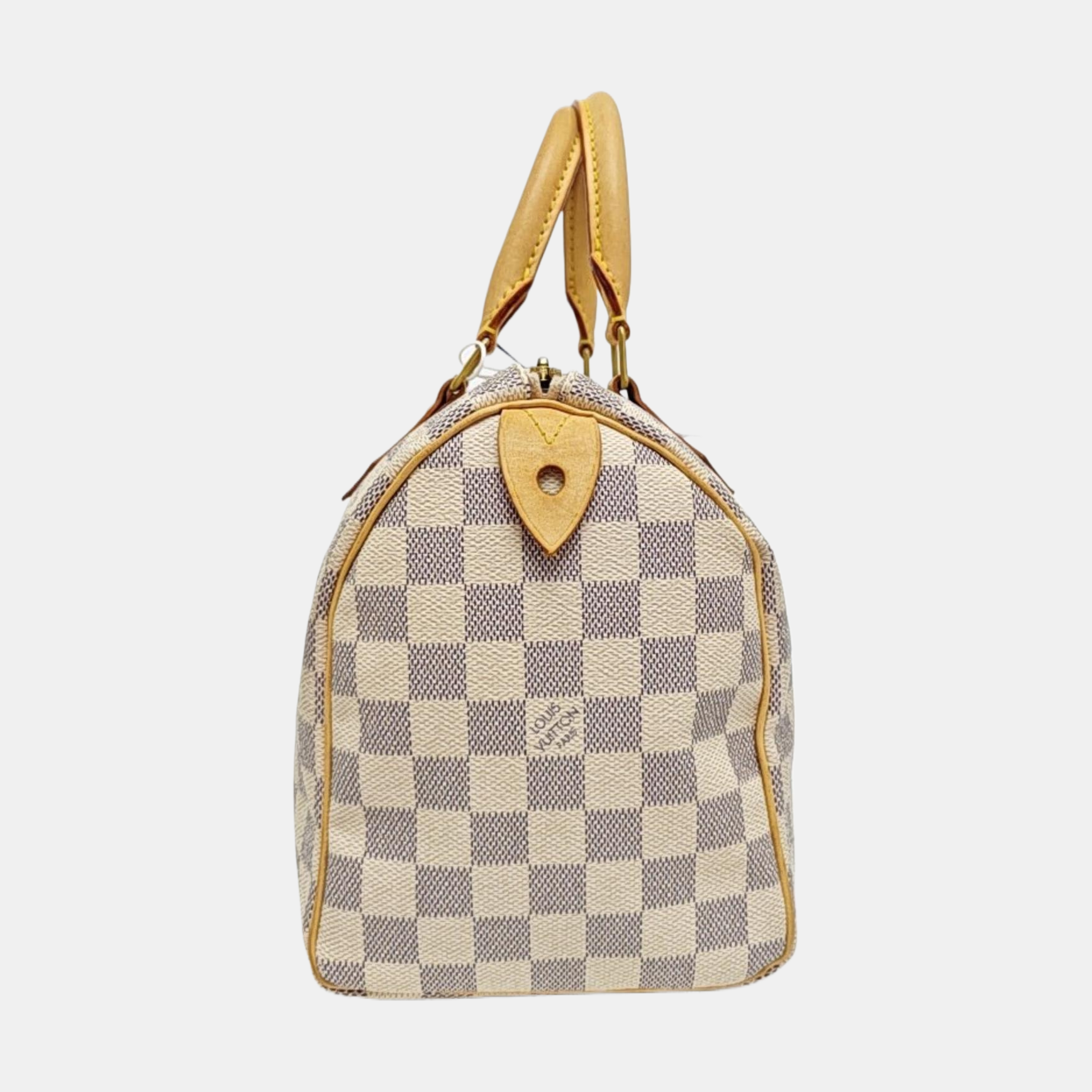 SPEEDY 25 Damier Azur Coated Canvas White