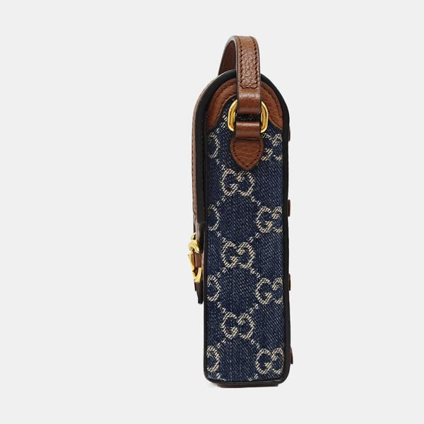Horsebit 1955 Mini Monogram Denim Blue