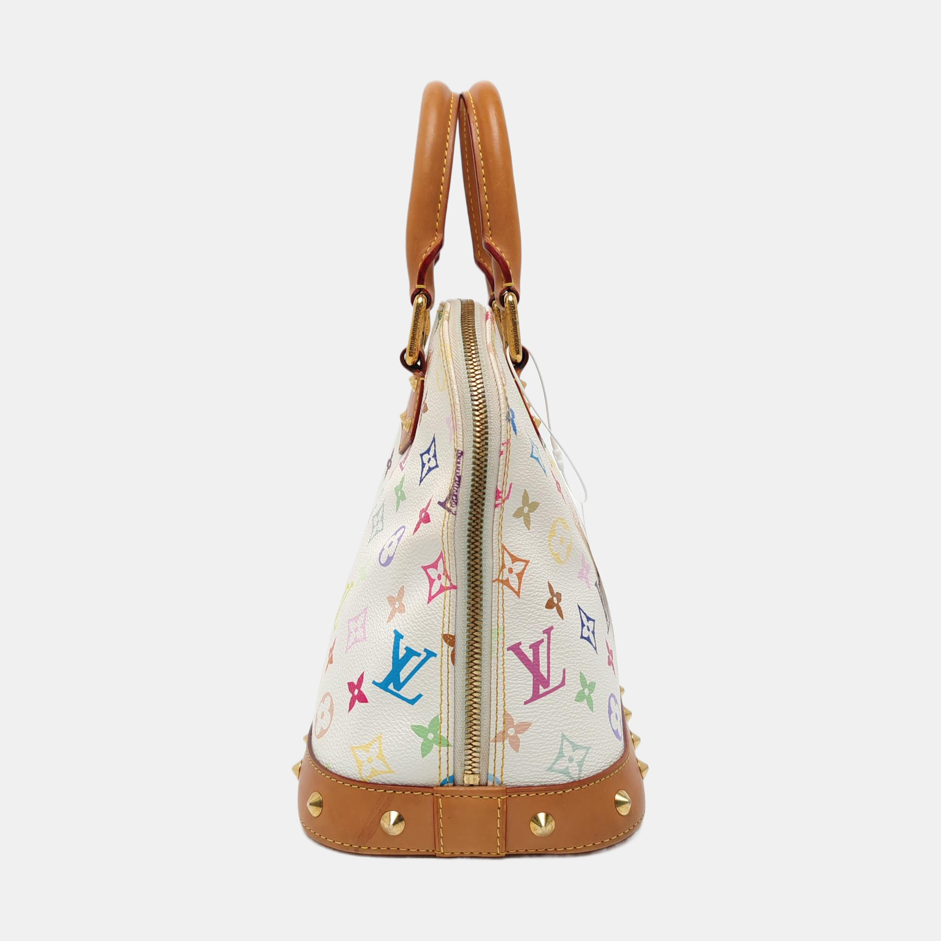 LV × TM Alma Pequeño Monogram Lona Revestida Blanca
