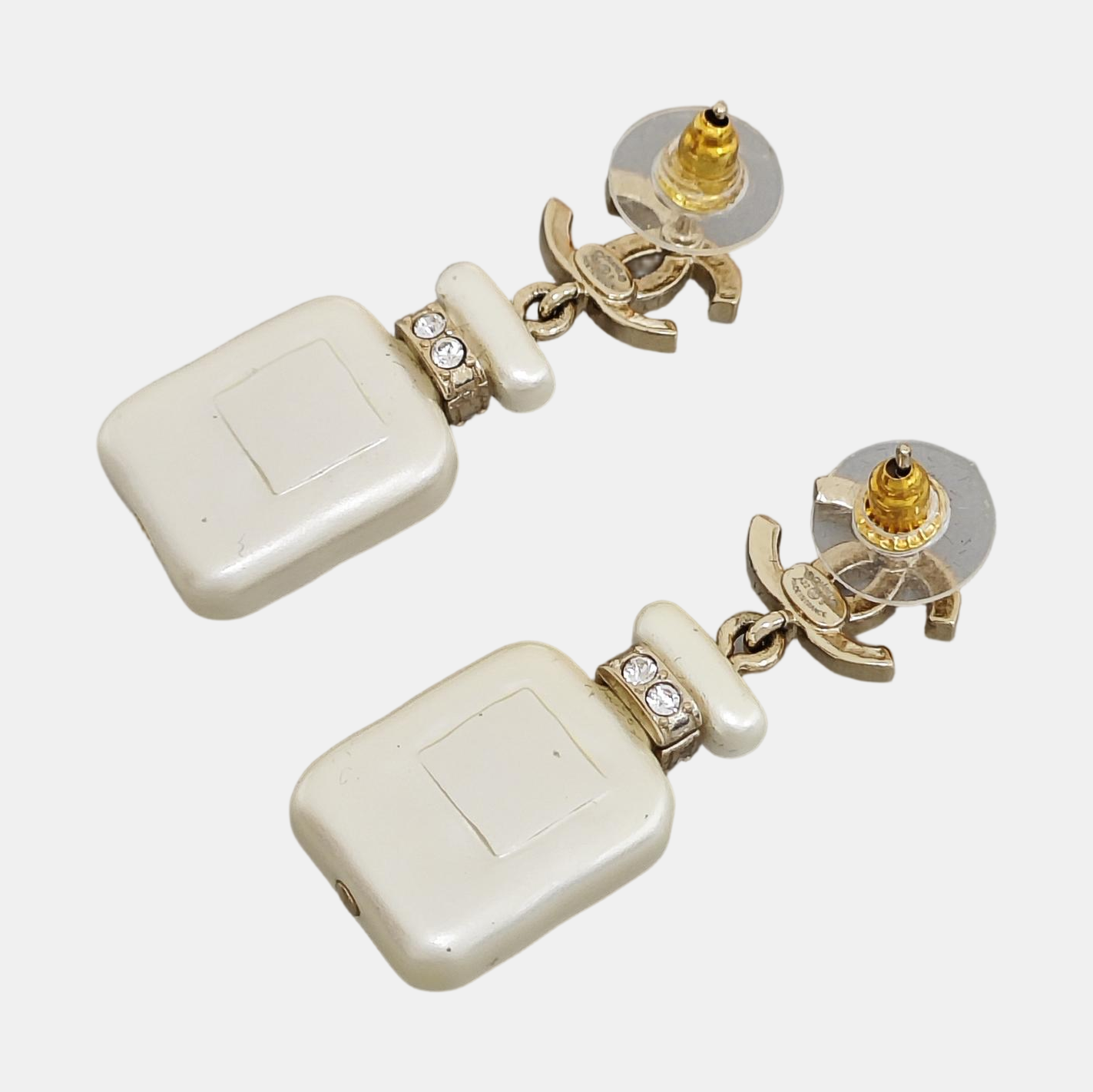 Metal White Stud Earrings