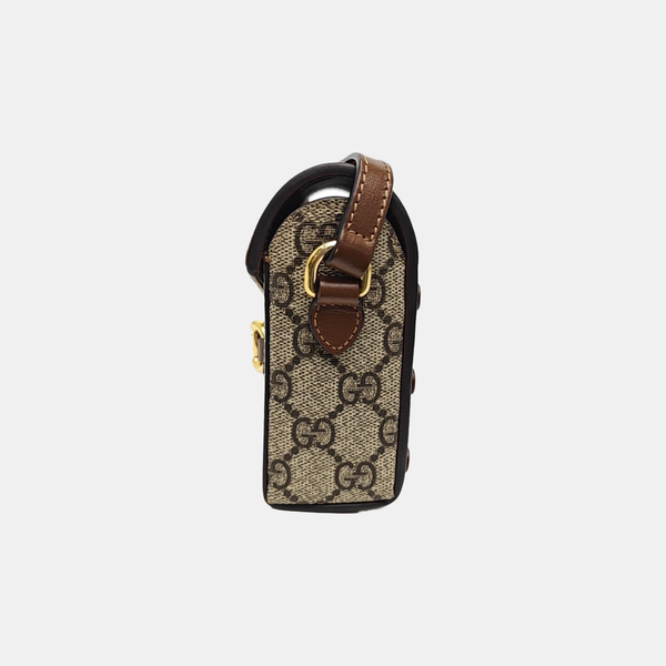 Horsebit 1955 Mini Monogram Coated Canvas Beige