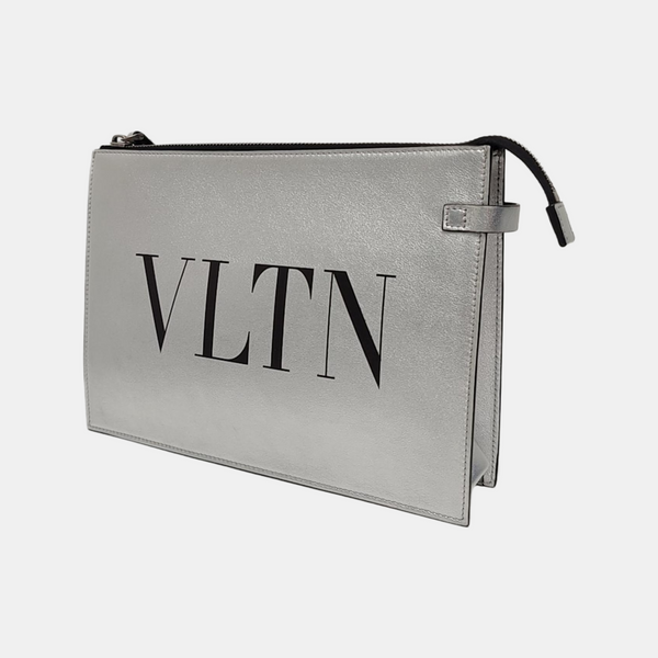 Vltn Calfskin Silver
