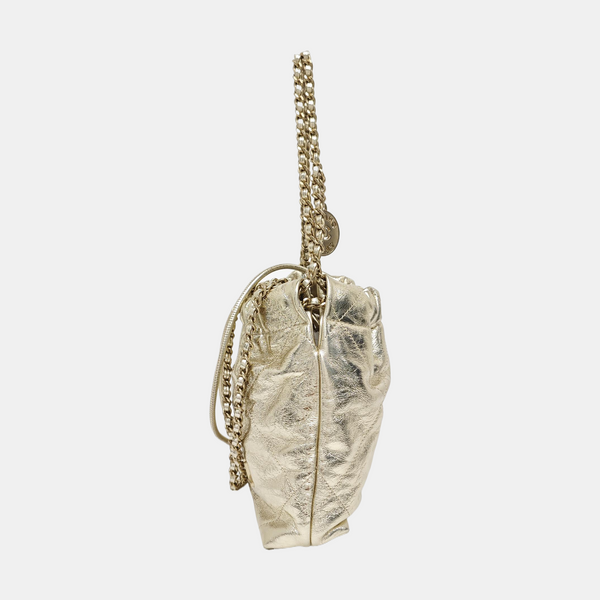 CHANEL 22 Small Quilted Calfskin Beige