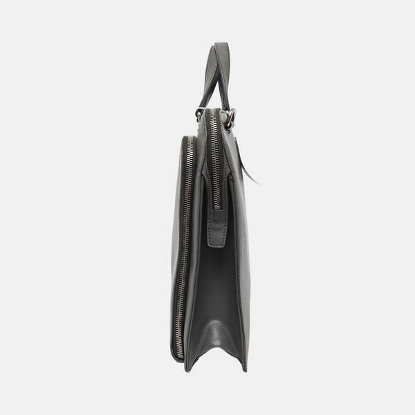 Saffiano Calfskin Crossbody Bag Gray