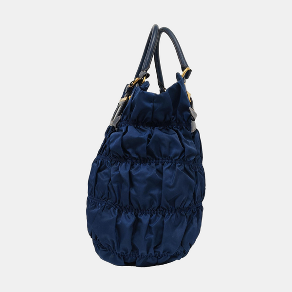 Gaufre Quilted Nylon Blue