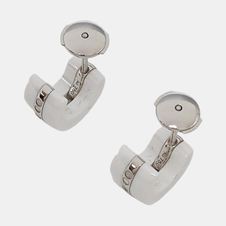 Ceramic White Stud Earrings