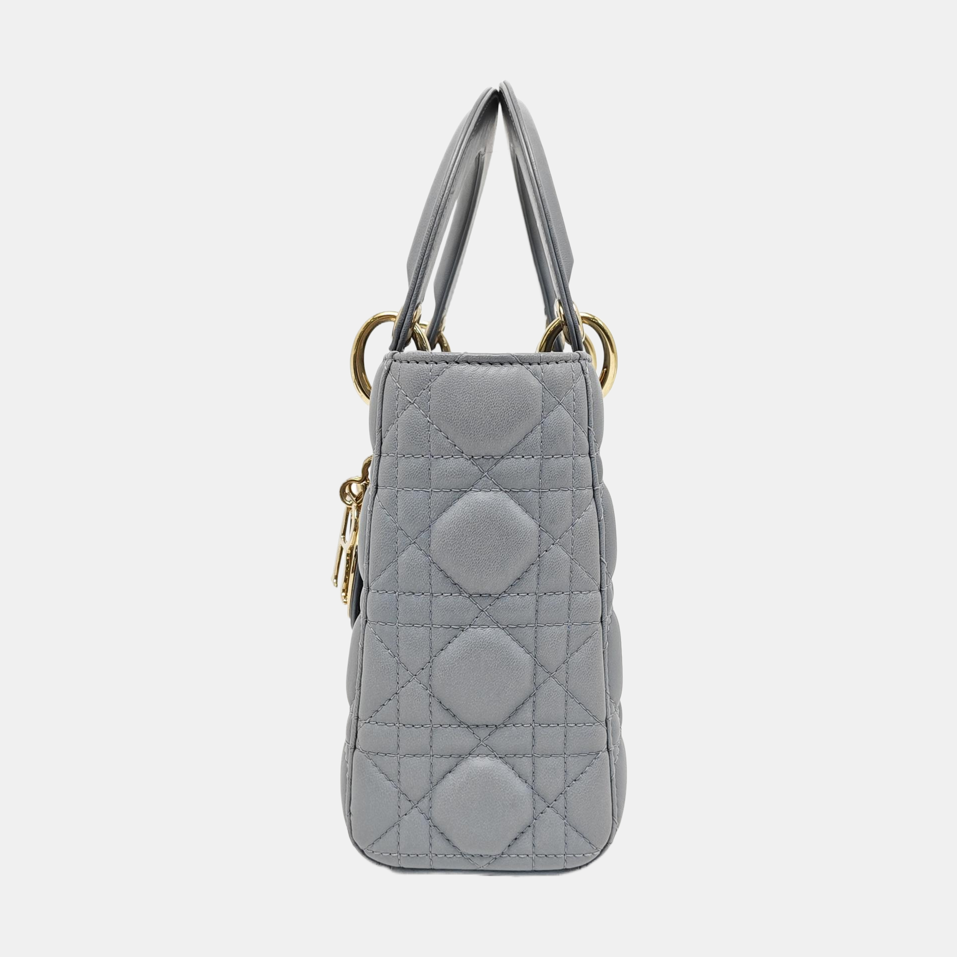 Lady Dior Small Cannage Lambskin Blue