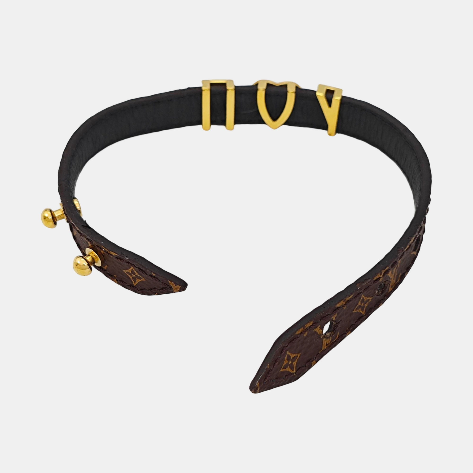 Coated Canvas Brown Bangle