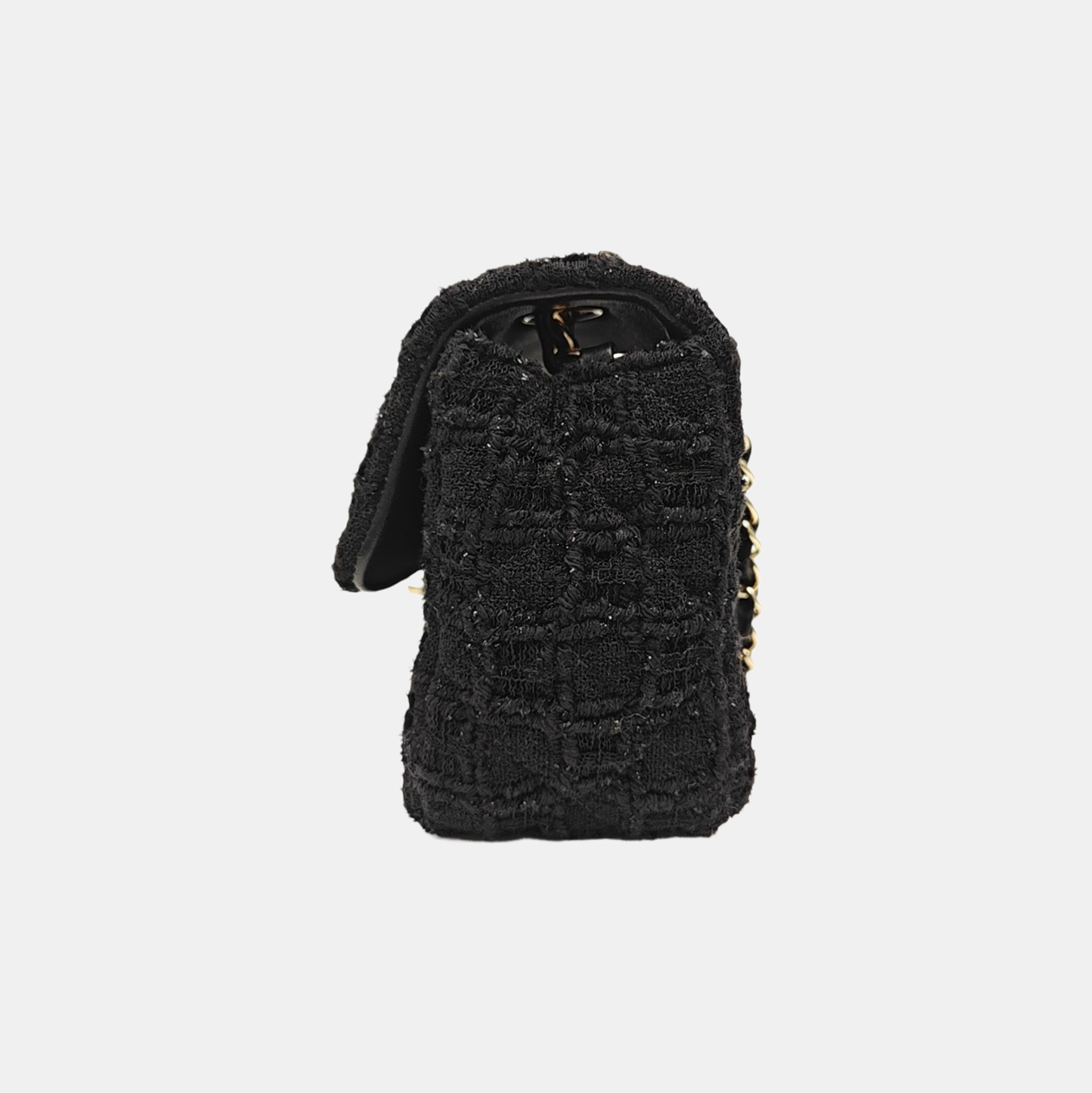 CLASSIC FLAP Mini Quilted Fabric Black