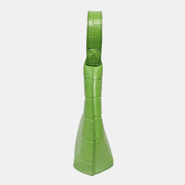 Leather Top Handle Bag Green