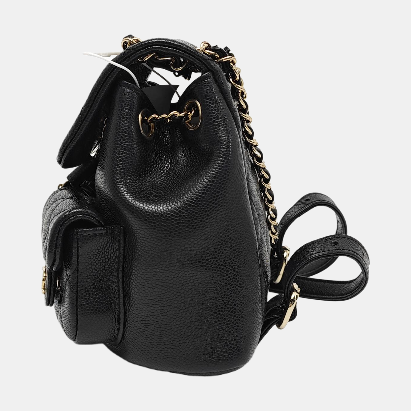DUMA Small Quilted Grained Calfskin Black