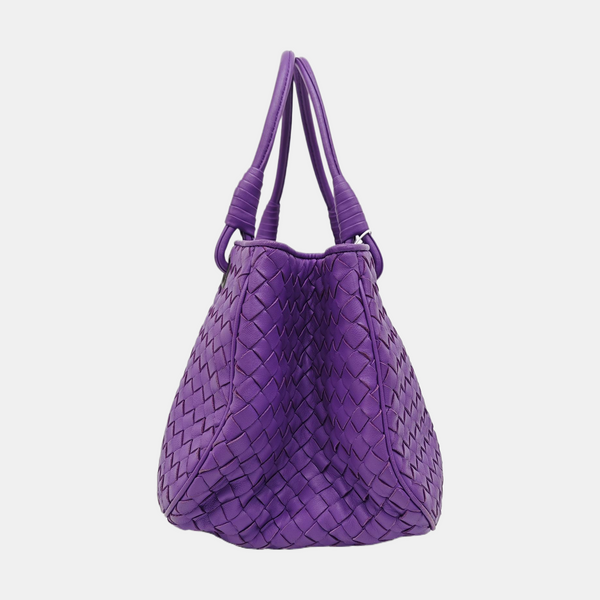 Lambskin Tote Bag Purple