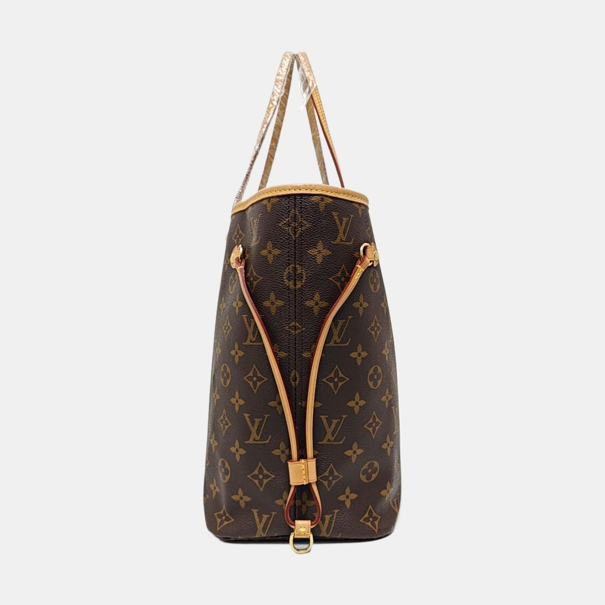 NEVERFULL MM Monogram Coated Canvas Brown