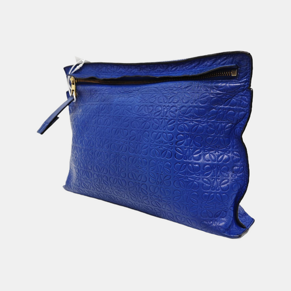 T Pouch Calfskin Blue
