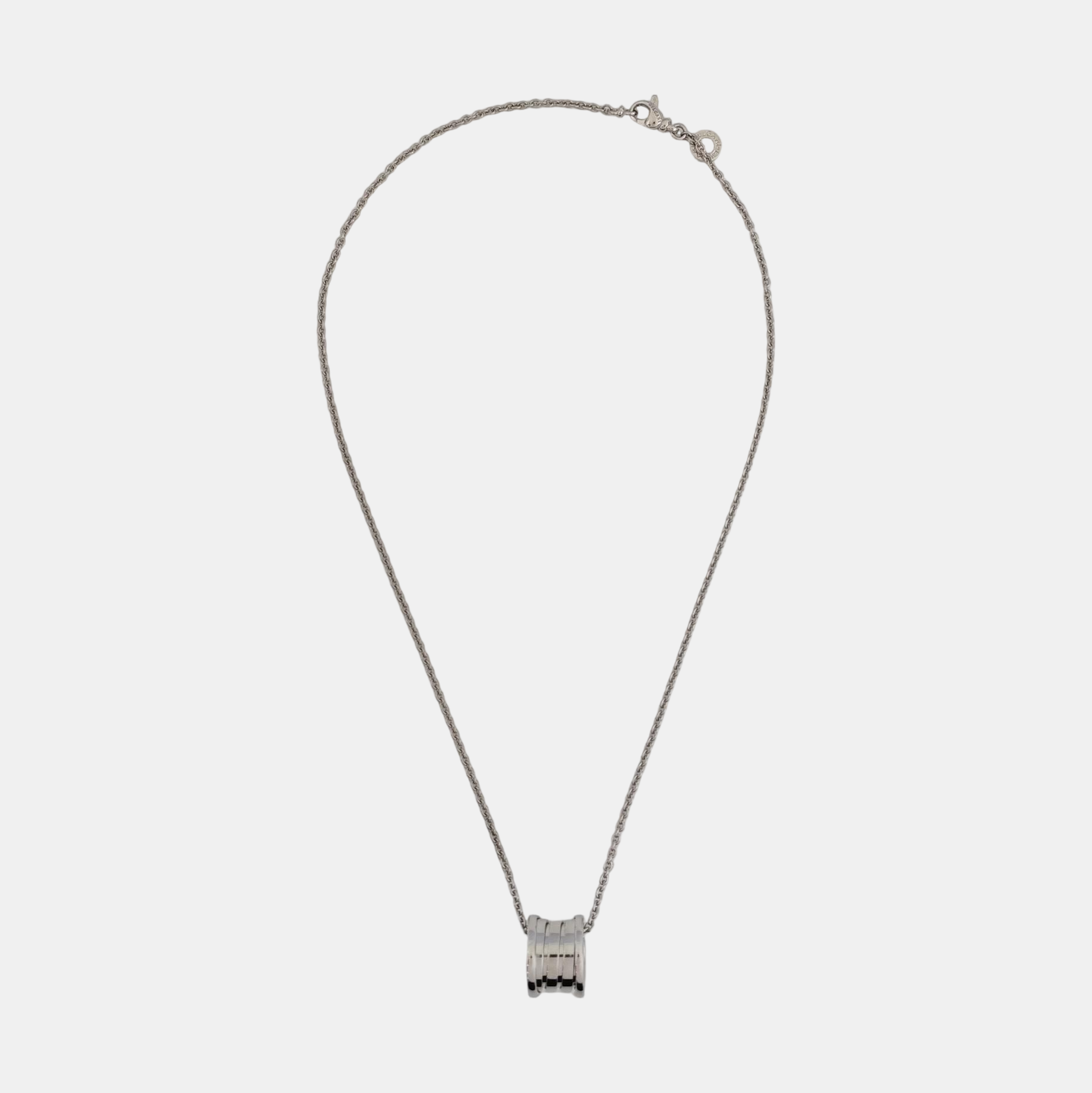 B.ZERO1 18k White Gold Silver Necklace