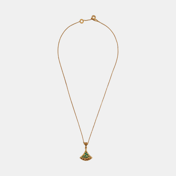 DIVAS' DREAM 18k Rose Gold Green Necklace
