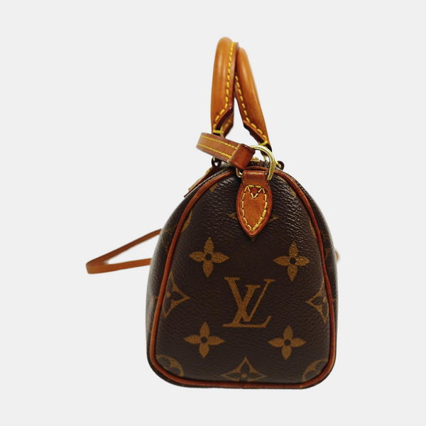 SPEEDY Nano Monogram Coated Canvas Brown