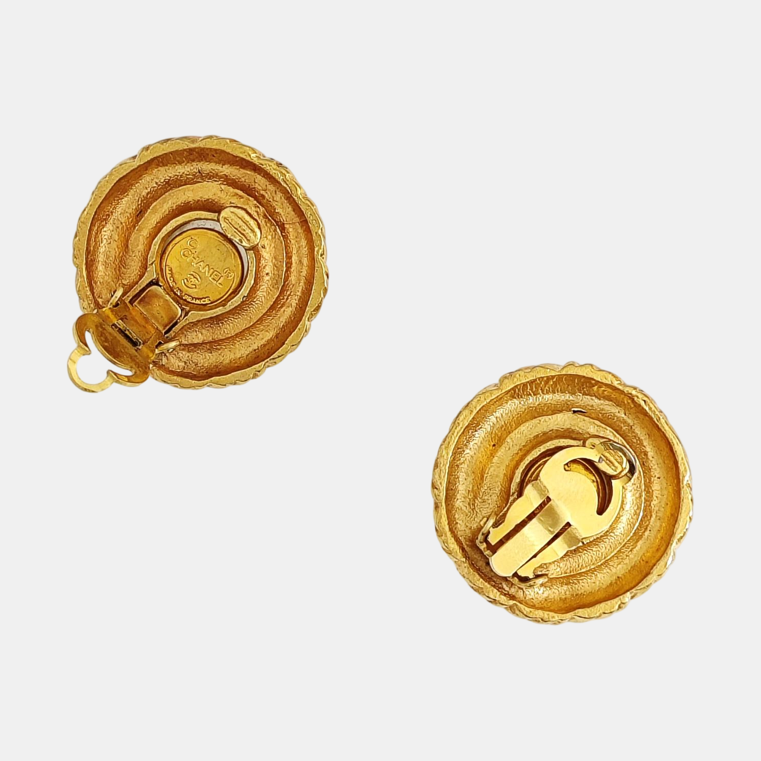Metal Gold Clip On Earrings