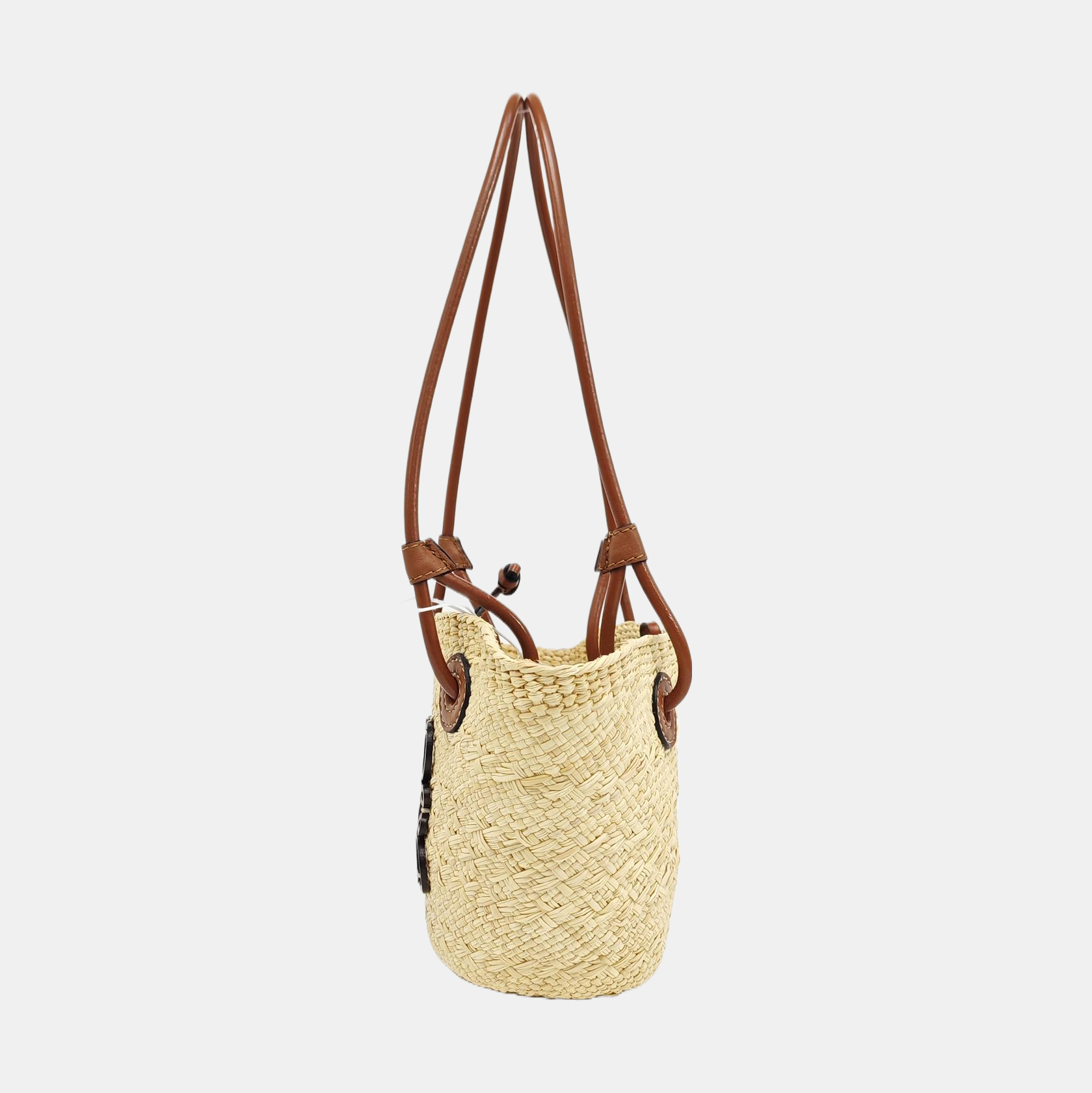 Straw Top Handle Bag Beige