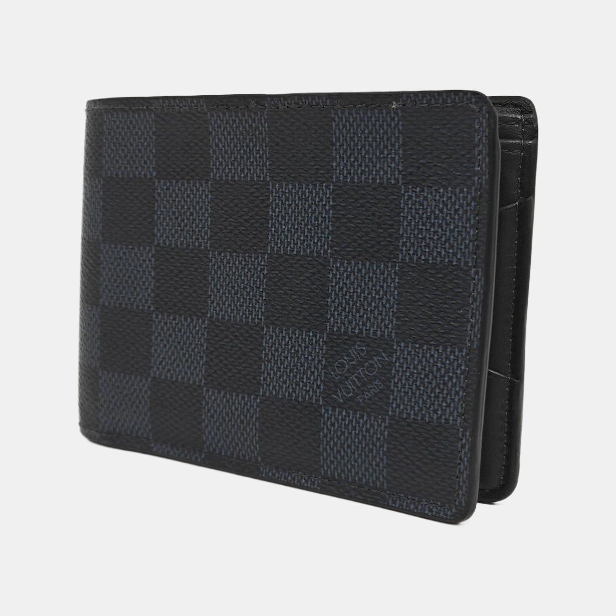 AMERIGO Damier Graphite Coated Canvas Gray Wallet