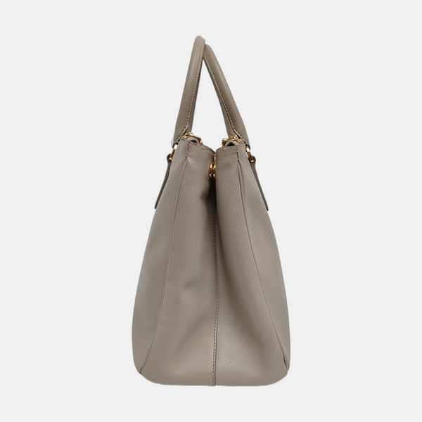 Authenticated pre-owned  Galleria Large Saffiano Calfskin Gray - Tote Bag at Looply