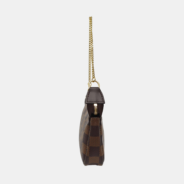 ACCESSOIRES Mini Damier Ebene Coated Canvas Brown
