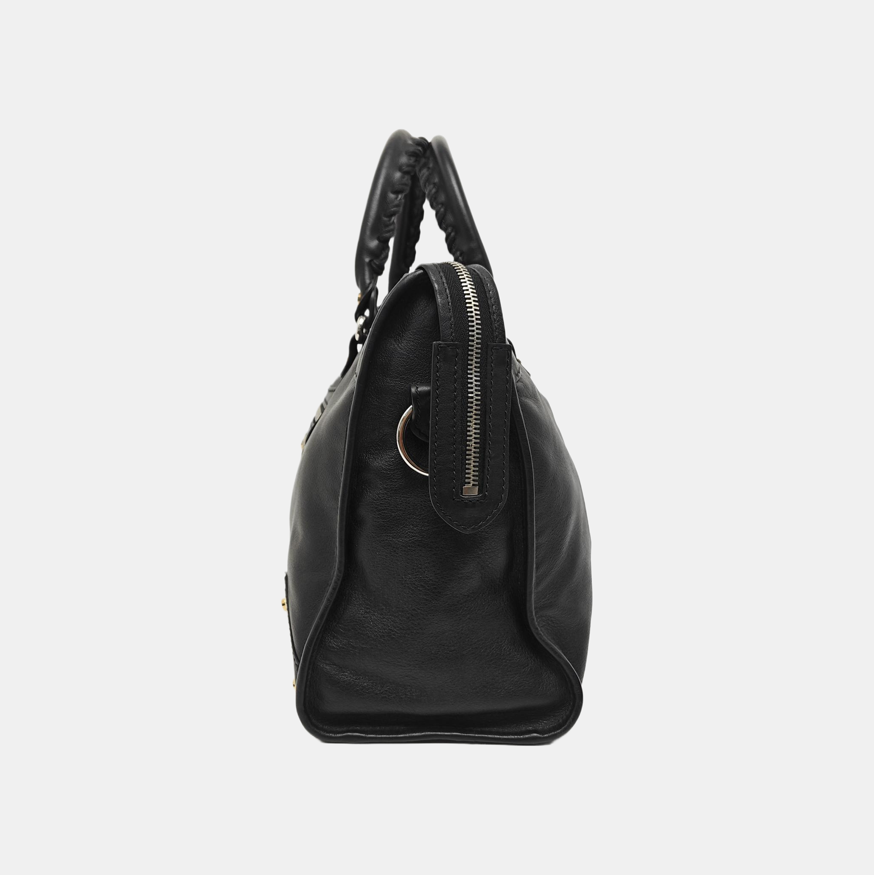 Metal Plate Classic City Lambskin Black