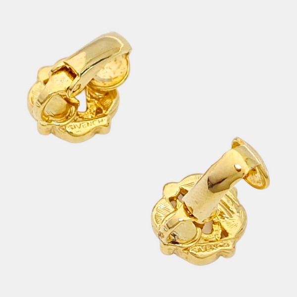 G Link Metal Gold Clip On Earrings