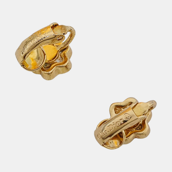 Metal Gold Clip On Earrings