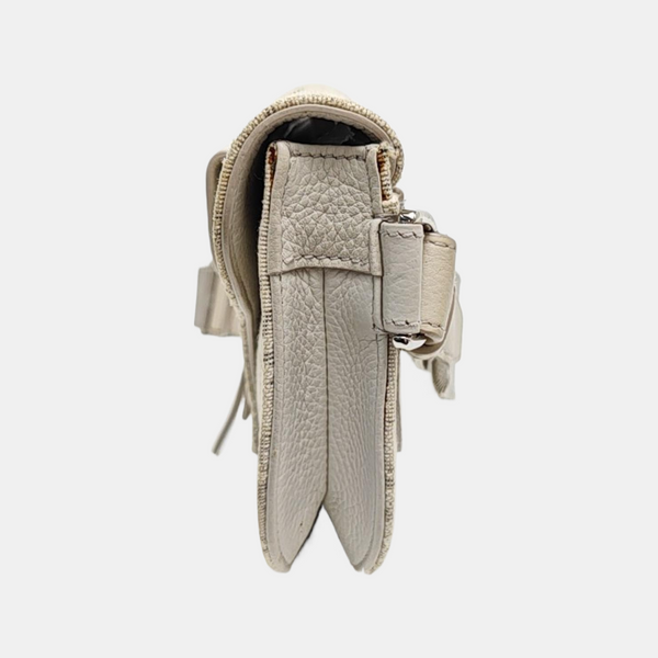 Saddle Medium Oblique Canvas Beige
