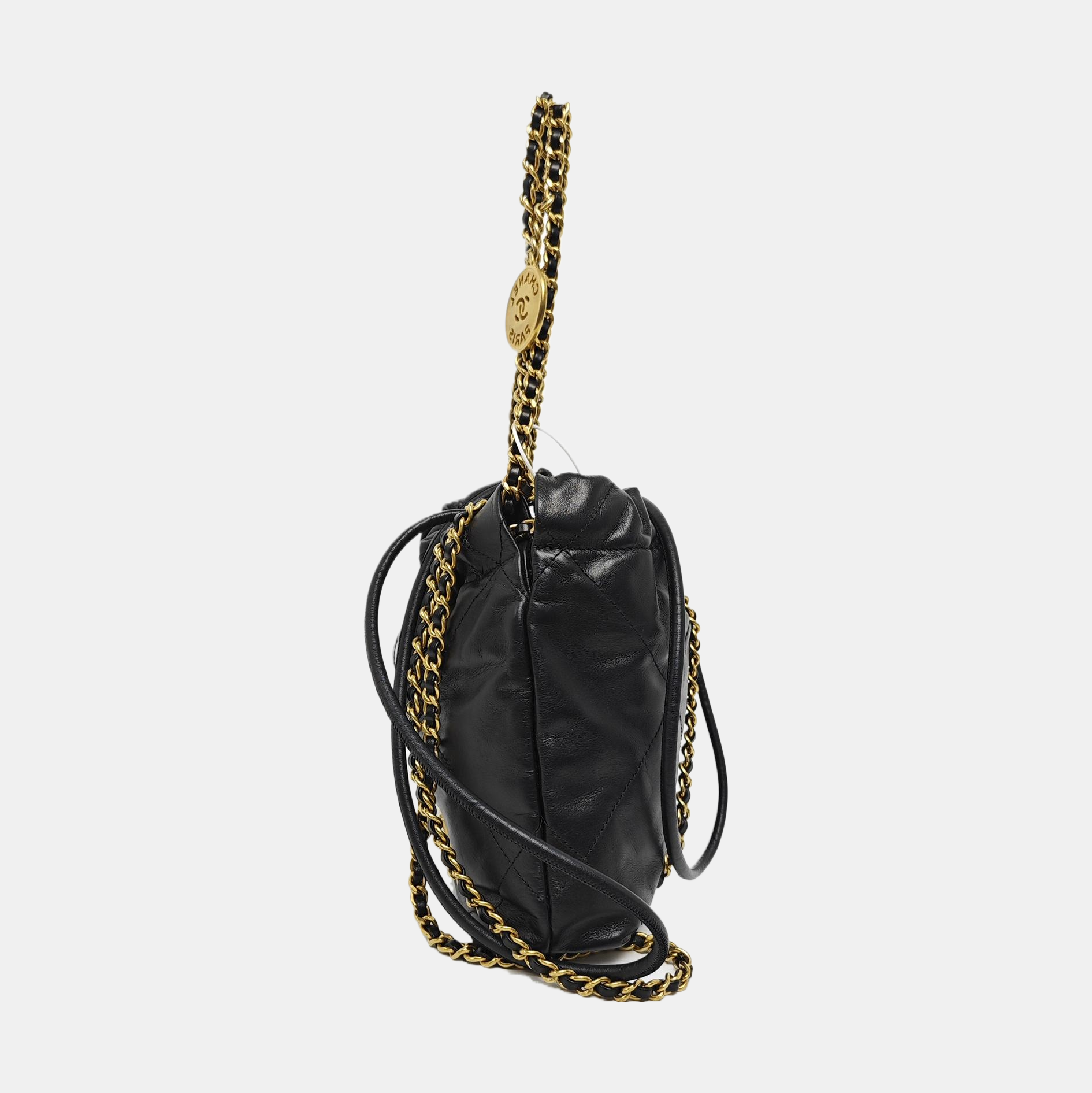 CHANEL 22 Mini Quilted Calfskin Black