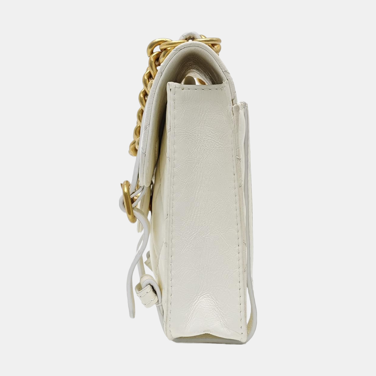 Quilted Calfskin Shoulder Bag Mini White