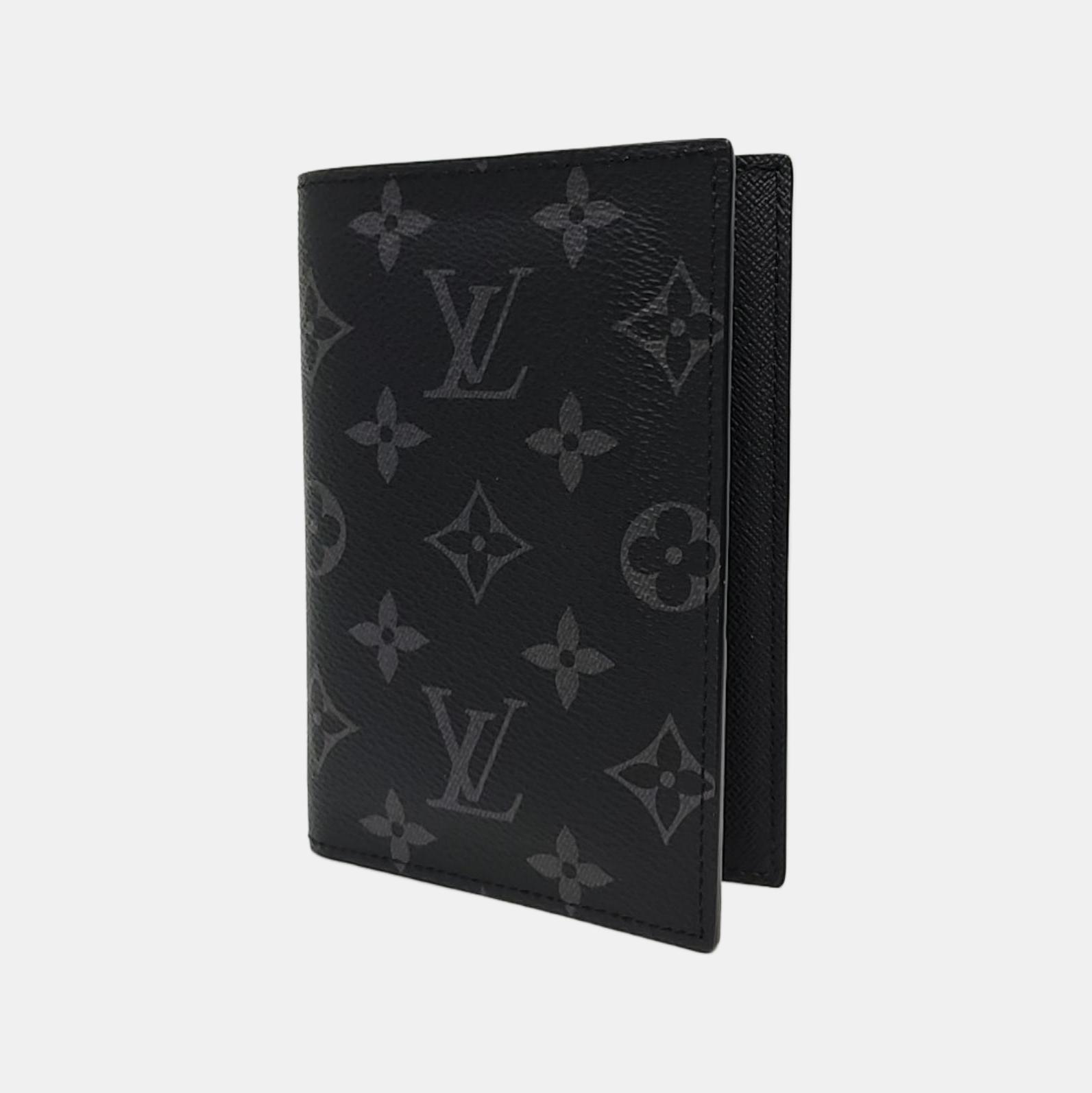 Monogram Coated Canvas Card Holder Gray