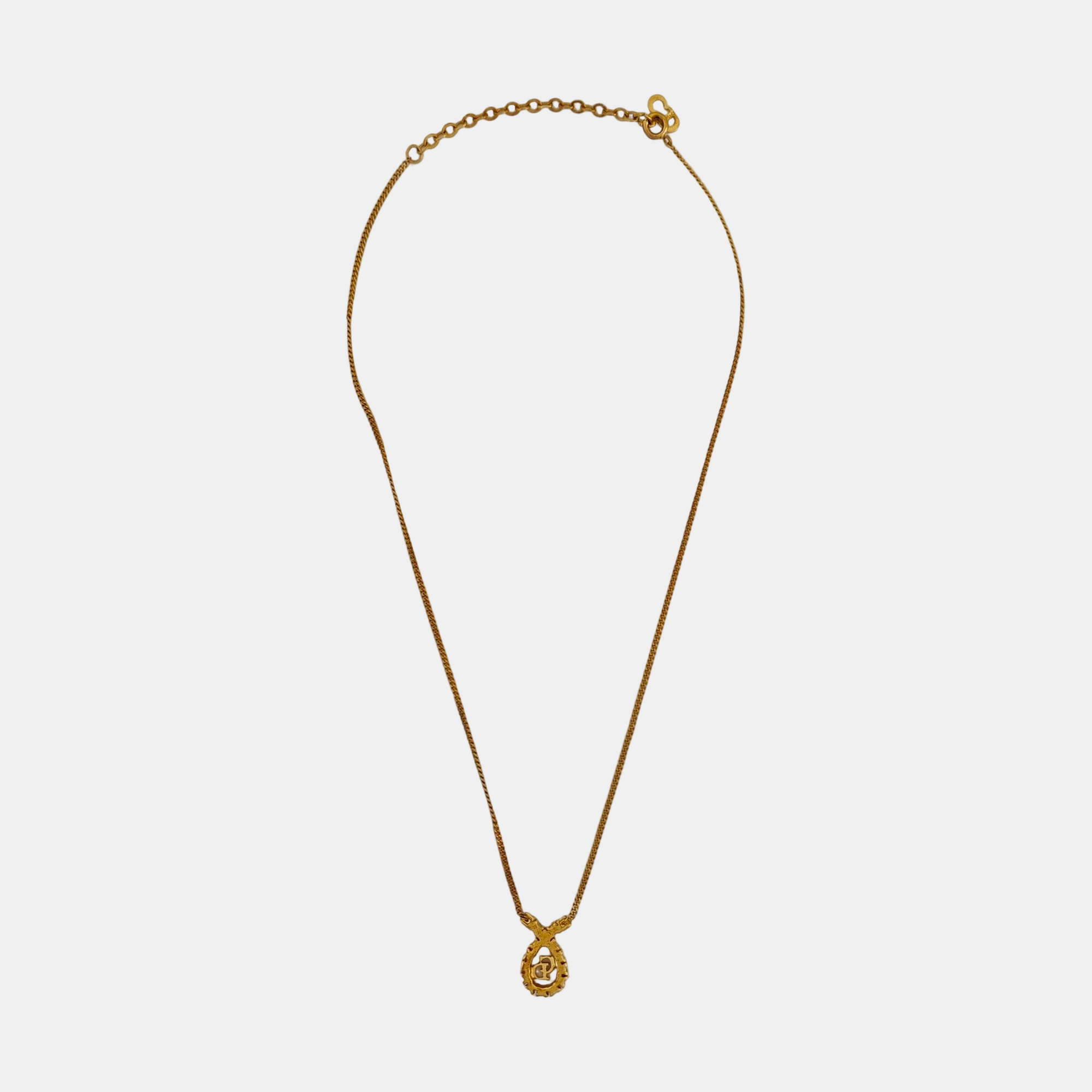 Petit CD Metal Gold Necklace