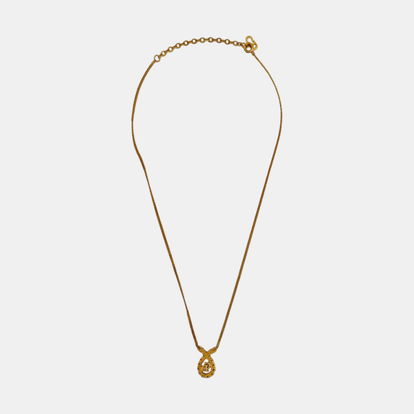 Petit CD Metal Gold Necklace